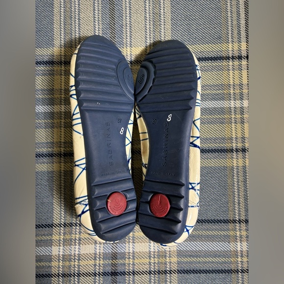 Sabrinas Eneka Ballet Flats White and Blue - Picture 3 of 5